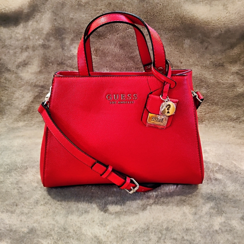 GUESS Red Handbag w Crossbody Strap